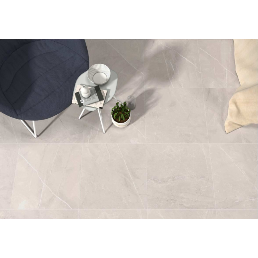 Porcelanico Bali Marfil Brillo Rectificado 60x60 - ambiente India marfil