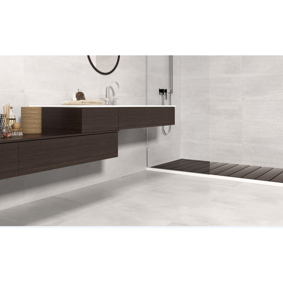 Porcelanico Cooper Blanco Rectificado Mate 60x60 - ambiente cooper blanco