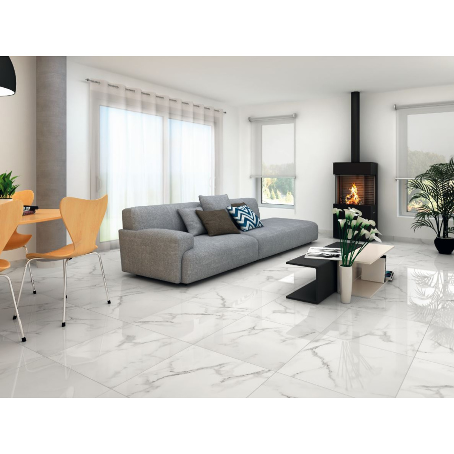 Porcelánico Rectificado Casablanca Brillo 75x75 - ambiente rabat 60x60