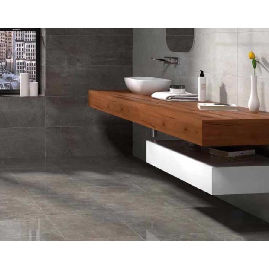 Porcelánico Bellagio Gris Brillo 60,8x60,8 - ambiente Italia gris 60x60 1