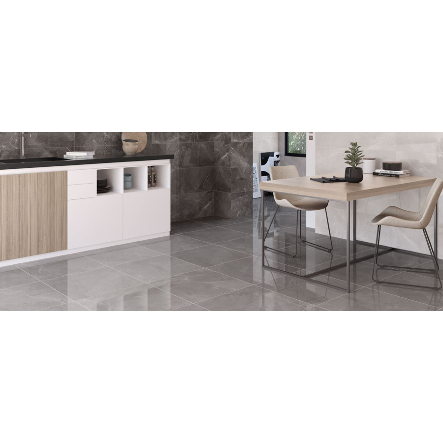 Porcelánico Rectificado Navarra Gris Brillo 60x120 - ambiente navarra gris 1